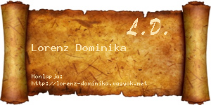 Lorenz Dominika névjegykártya