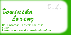 dominika lorenz business card